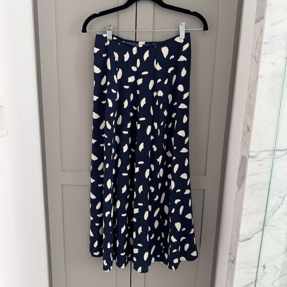 Reformation Zoe Skirt Navy - Size 2 - Picture 1 of 3